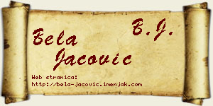 Bela Jačović vizit kartica